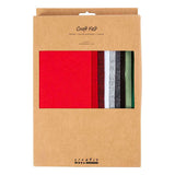 Creativ company hobbyvilt a4 dikte 2mm kerst kleuren - 10st.