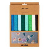 Creativ company crepepapier blauw en groen harmonie - 8st.