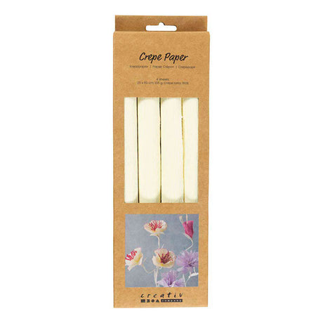 Creativ company crepepapier off white - 4st.