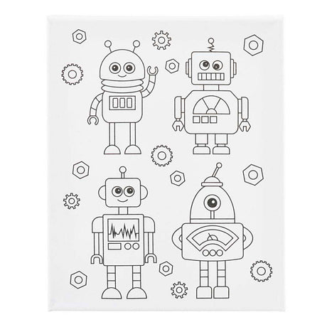 Creativ company schildercanvas met print robots - 24x30cm