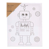 Creativ company schildercanvas met print robot - 24x30cm