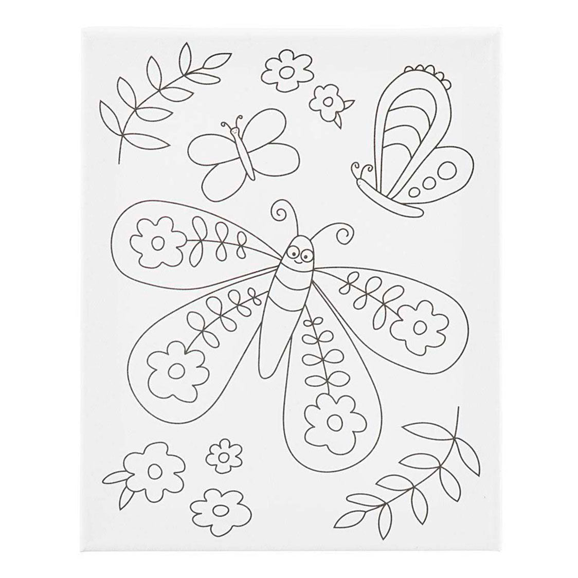 Creativ company schildercanvas met print grote vlinder - 24x30cm