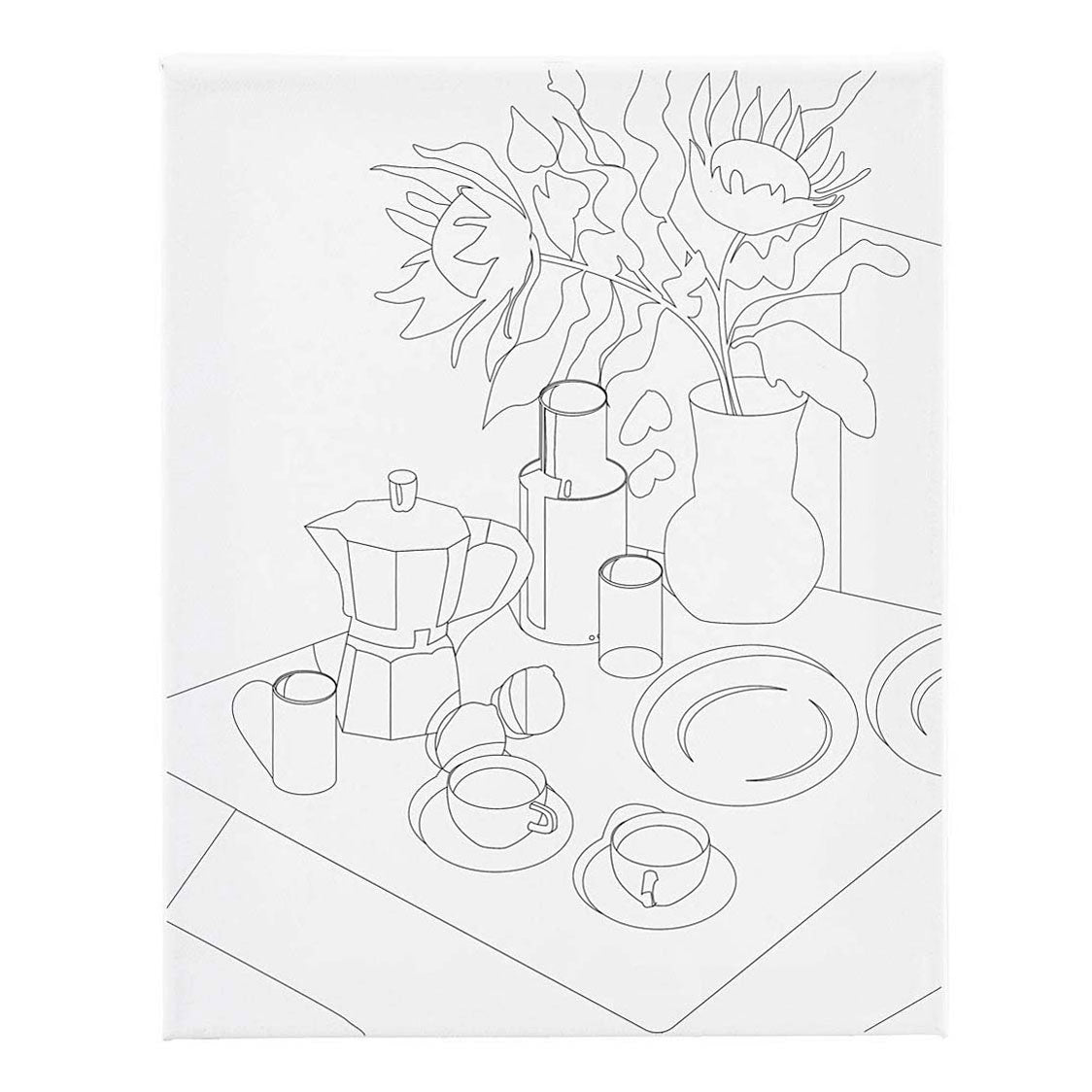 Creativ company schildercanvas met print onbijttafel - 24x30cm