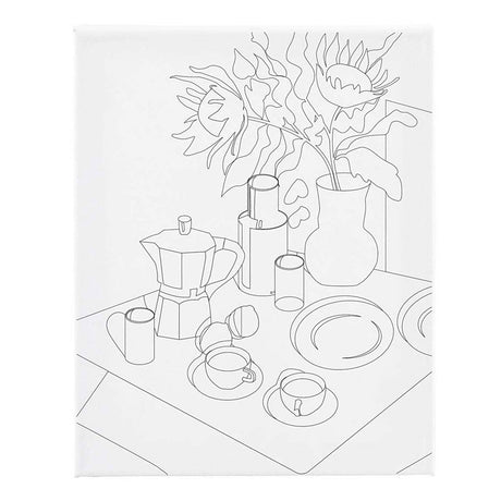 Creativ company schildercanvas met print onbijttafel - 24x30cm