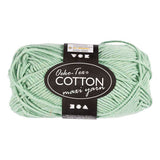 Creativ company katoengaren afm 8 8 l: 80-85 m mint groen - 50gr.