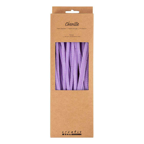 Creativ company chenille 6mm x 30cm paars - 50st.