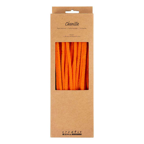 Creativ company chenille 6mm x 30cm oranje - 50st.