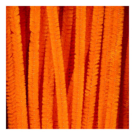 Creativ company chenille 6mm x 30cm oranje - 50st.