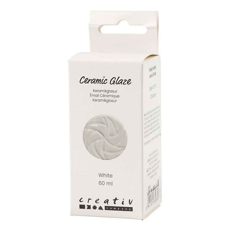 Creativ company keramiek glazuur 984-1101 c dekkend wit - 60ml