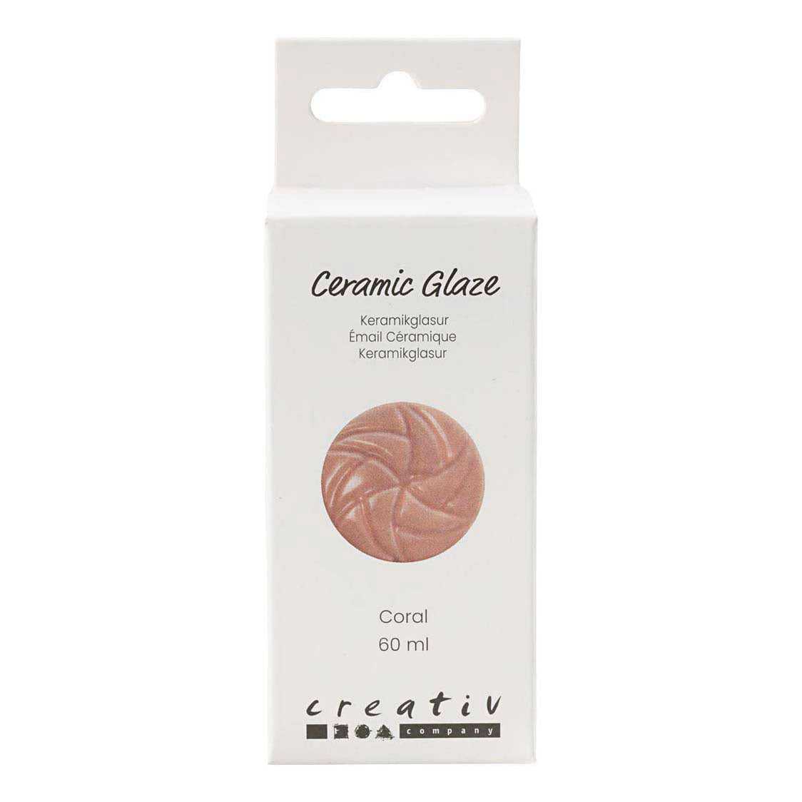 Creativ company keramiek glazuur 984-1101 c dekkend coral - 60ml