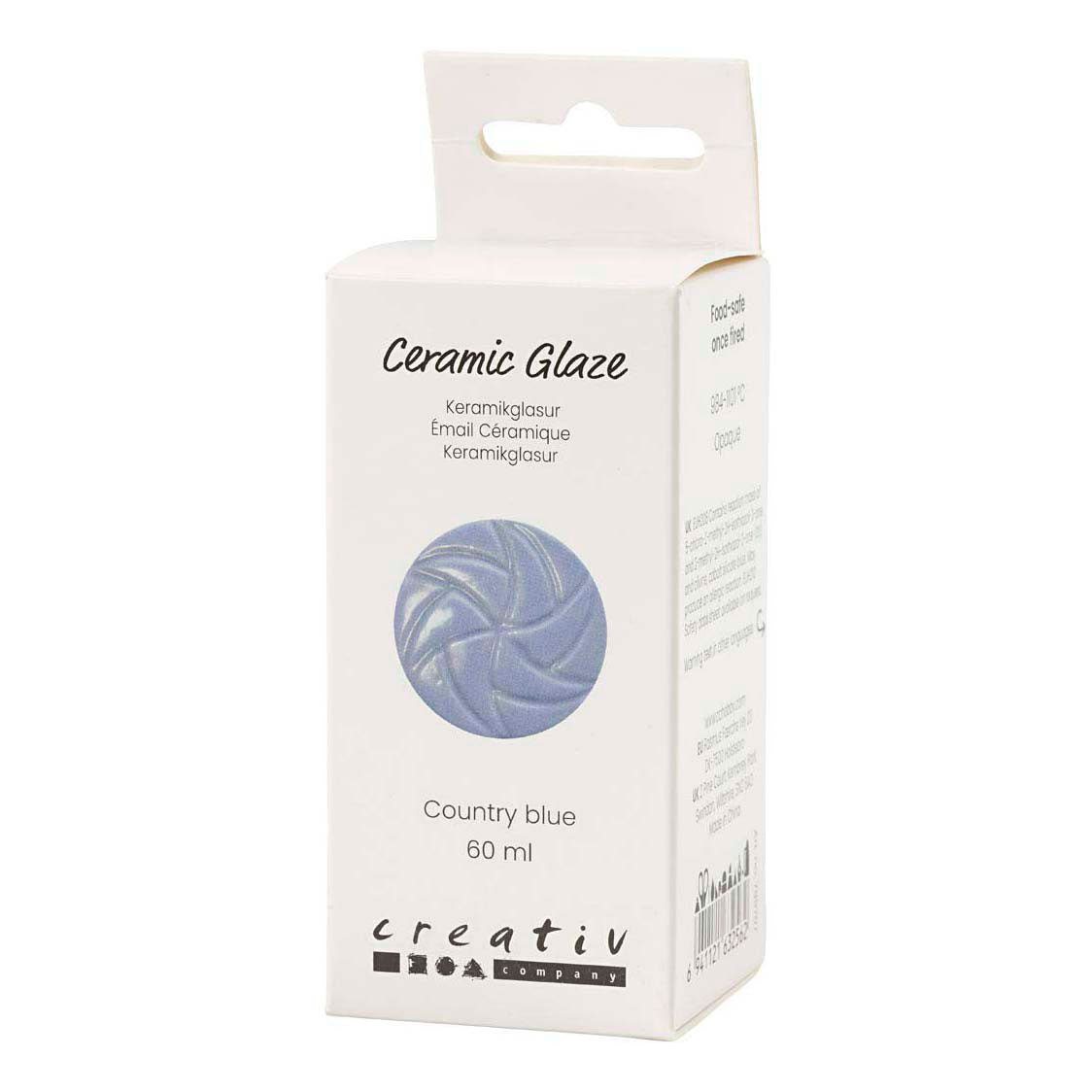 Creativ company keramiek glazuur 984-1101 c dekkend country blue - 60ml