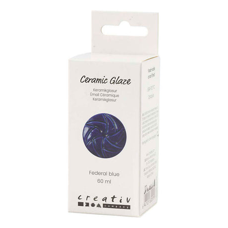 Creativ company keramiek glazuur 984-1101 c dekkend federal blue - 60ml