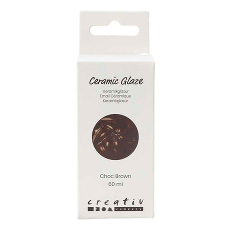 Creativ company keramiek glazuur 984-1101 c dekkend chocolat brown - 60ml