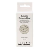 Creativ company gespikkeld keramiek glazuur 999-1060 c dekkend sneeuwwit - 60ml