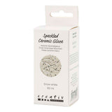 Creativ company gespikkeld keramiek glazuur 999-1060 c dekkend sneeuwwit - 60ml