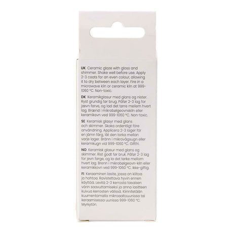 Creativ company gespikkeld keramiek glazuur 999-1060 c dekkend sneeuwwit - 60ml