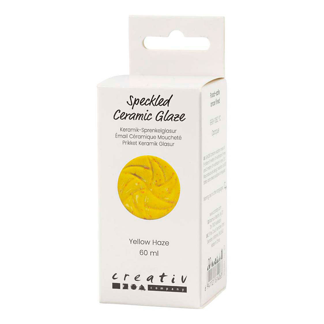 Creativ company gespikkeld keramiek glazuur 999-1060 c dekkend yellow haze - 60ml