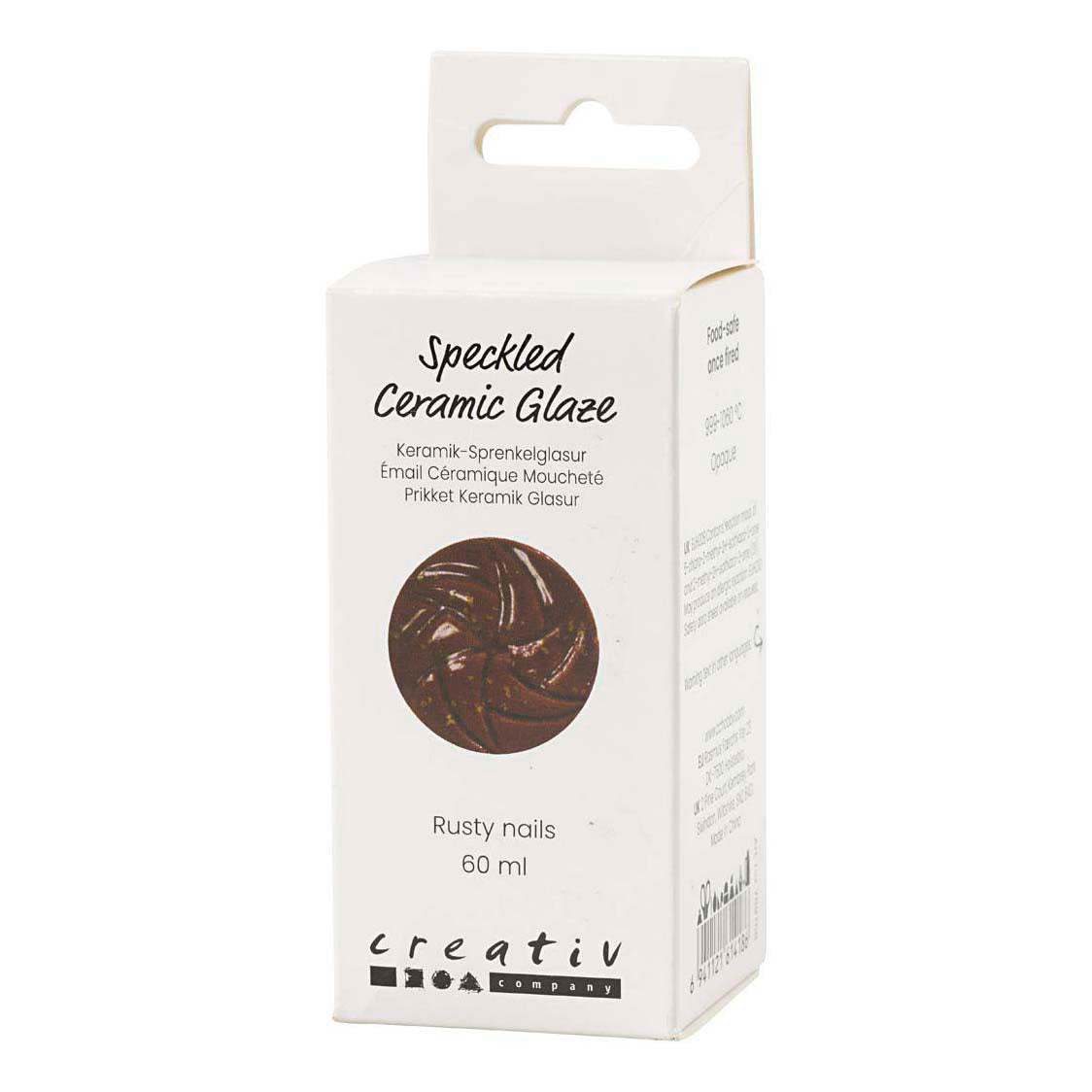 Creativ company https: www.cchobby.nl gespikkeld-keramiekglazuur-999-1060-c-dekkend-rusty-nails-60-ml-1-doosje