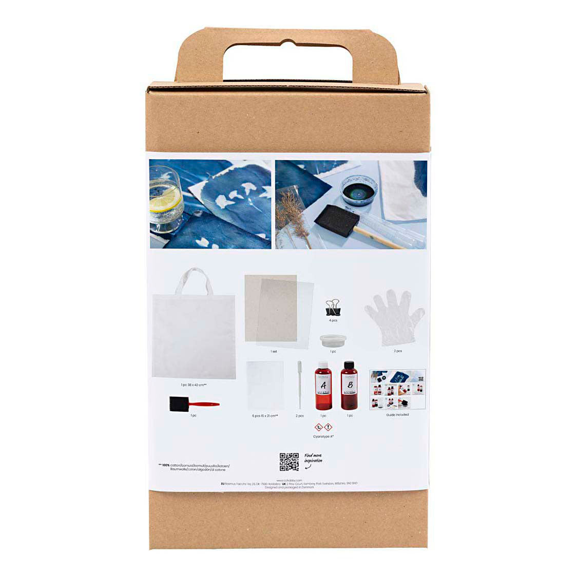 Creativ company http: www.cchobby.nl hobbyset-cyanotypie-textiel-blauw-1-doos