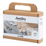 Creativ company https: www.cchobby.nl mini-hobbyset-sieraden-oorbellen-armband-en-halsketting-met-bloemontwerp-beige-licht-beige-beige-1-doos
