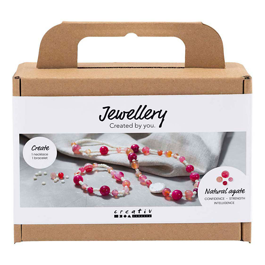 Creativ company https: www.cchobby.nl mini-hobbyset-sieraden-halsketting-en-armband-roze-1-doos
