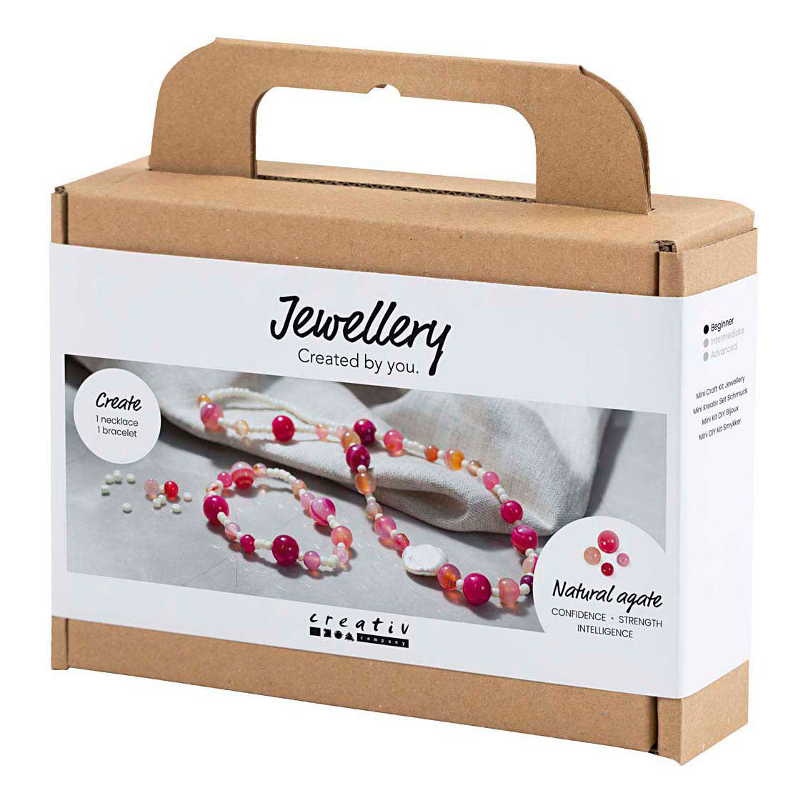 Creativ company https: www.cchobby.nl mini-hobbyset-sieraden-halsketting-en-armband-roze-1-doos