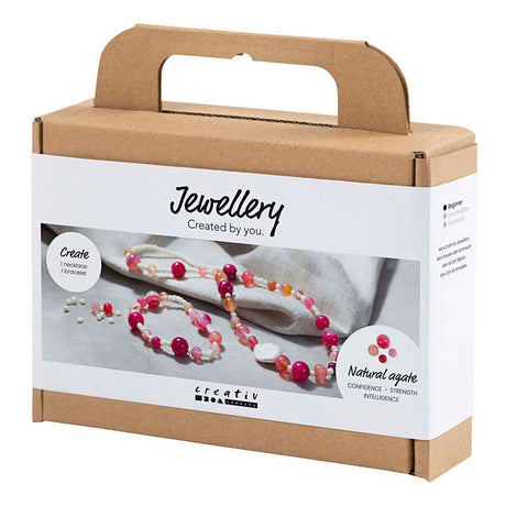 Creativ company mini hobbyset sieraden halsketting en armband roze