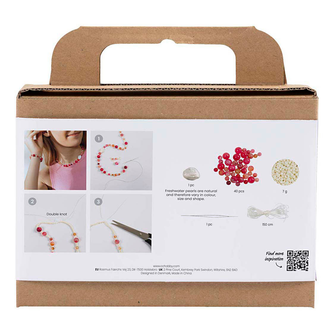 Creativ company mini hobbyset sieraden halsketting en armband roze