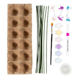 Creativ company hobbyset bloemen van eierdozen pastelkleuren