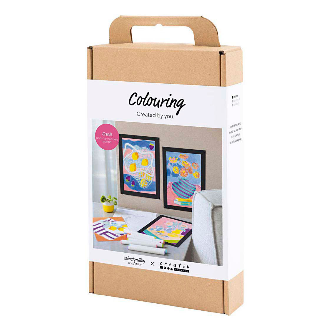 Creativ company hobbyset kleuren schilderen volgens cijfers markeerstiften