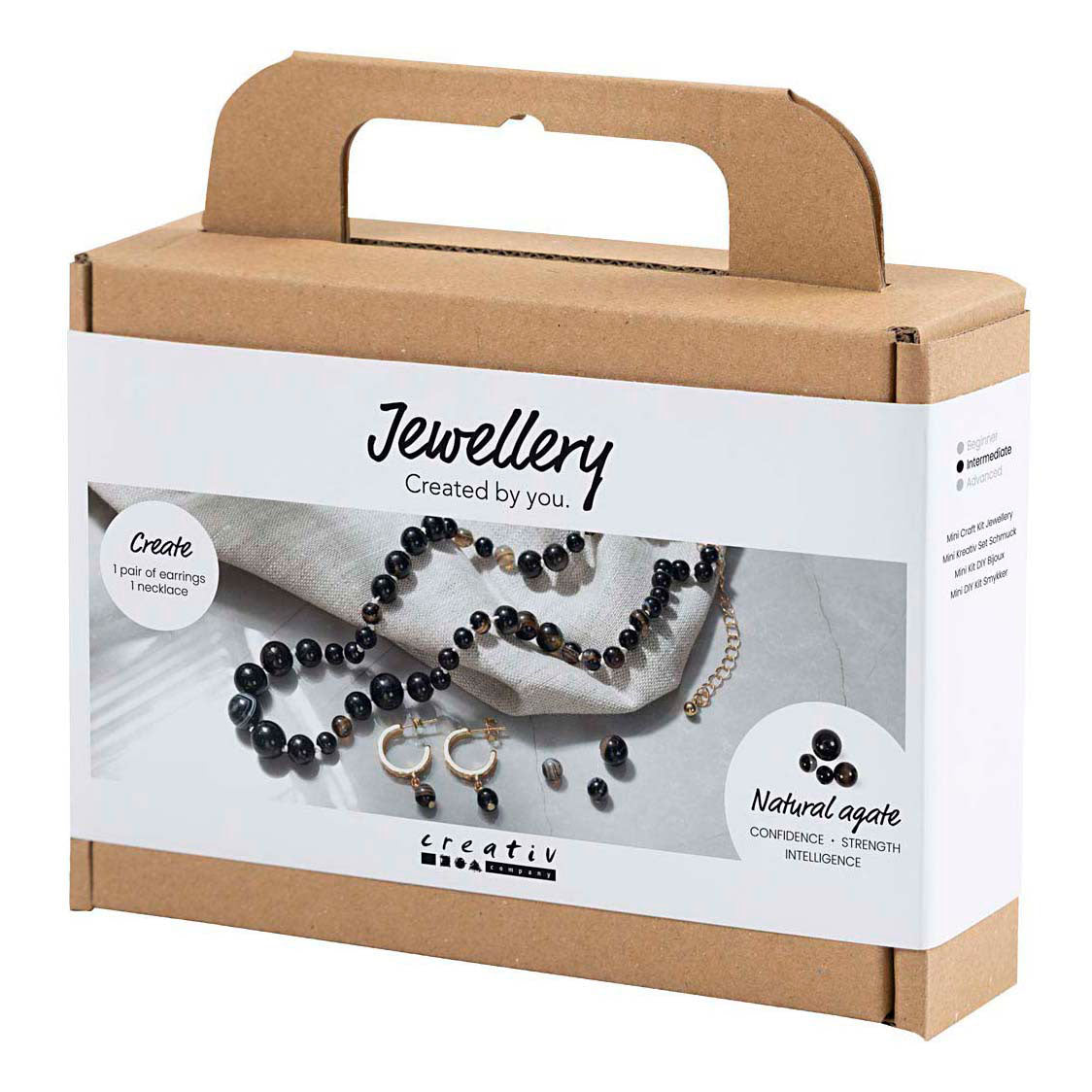 Creativ company https: www.cchobby.nl mini-hobbyset-sieraden-halsketting-en-oorbellen-zwart-wit-1-doos