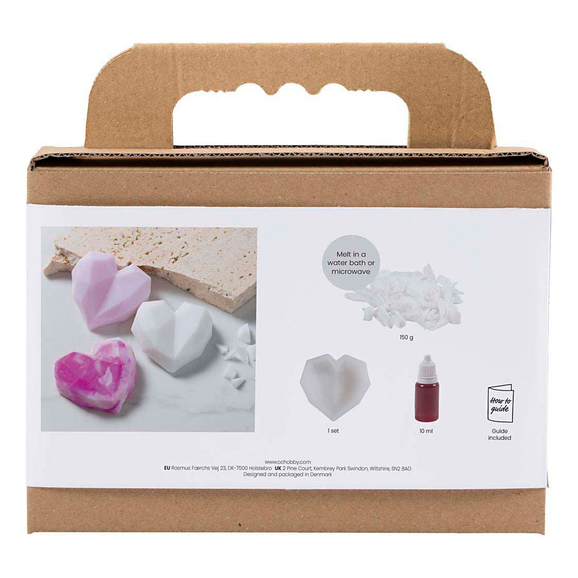 Creativ company mini hobbyset harten zeep maken roze