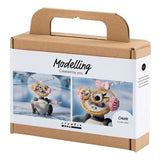 Creativ company mini hobbyset robot boetseren grijs en roze