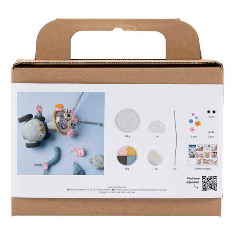 Creativ company https: www.cchobby.nl mini-hobbyset-boetseren-robot-grijs-roze-1-doos