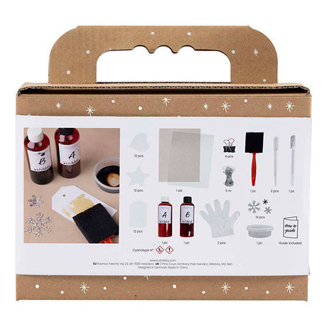 Creativ company https: www.cchobby.nl mini-hobbyset-cyanotypie-geschenklabels-blauw-zilver-1-doos