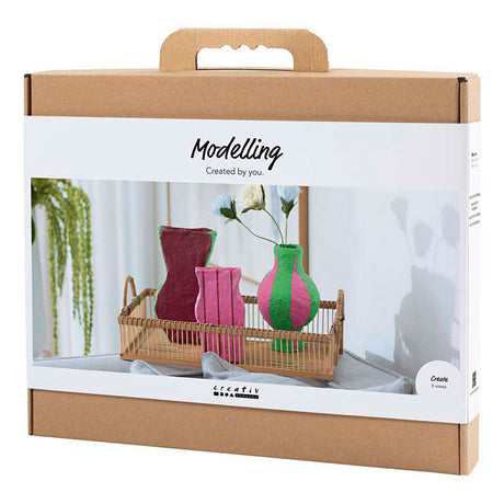 Creativ company https: www.cchobby.nl maxi-hobbyset-boetseren-vazen-van-papier-mache-diverse-kleuren-1-doos