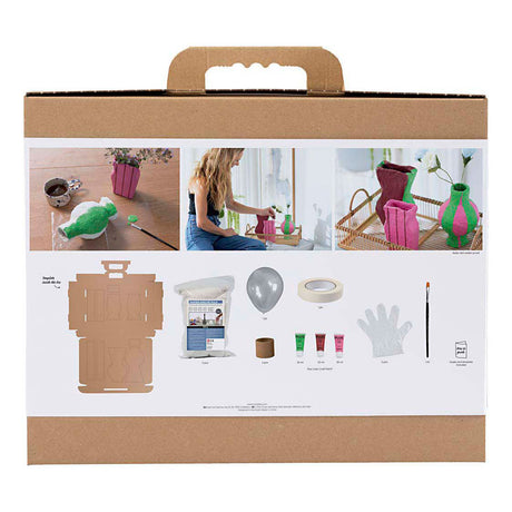 Creativ company https: www.cchobby.nl maxi-hobbyset-boetseren-vazen-van-papier-mache-diverse-kleuren-1-doos