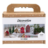 Creativ company mini hobbyset decoratie huizen kerst kleuren