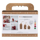 Creativ company mini hobbyset decoratie huizen kerst kleuren