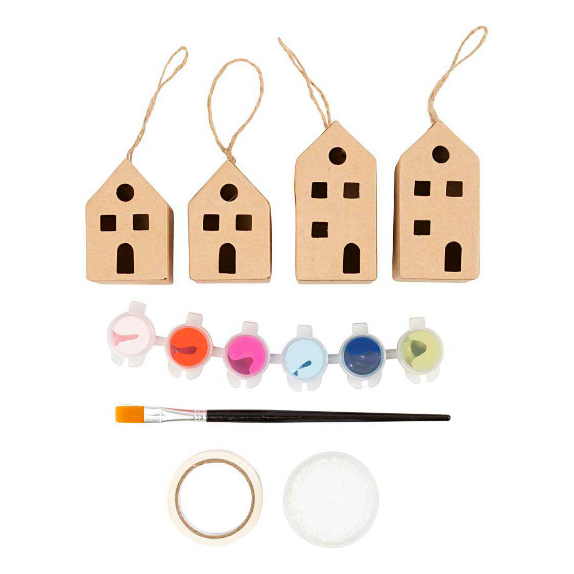 Creativ company https: www.cchobby.nl mini-hobbyset-decoratie-huizen-kleurrijk-1-doos