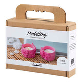 Creativ company https: www.cchobby.nl mini-hobbyset-boetseren-theelichthouders-roze-1-doos