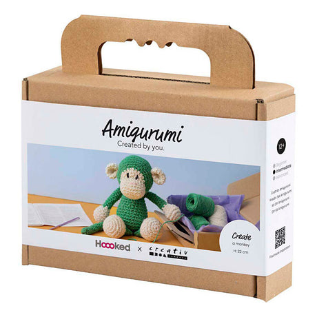 Creativ company https: www.cchobby.nl hobbyset-amigurumi-aap-groen-off-white-1-doos