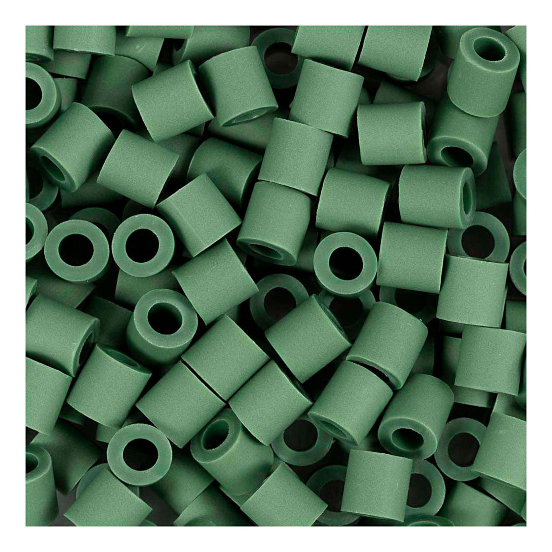 Creativ company http: www.cchobby.nl biobeads-van-nabbi-afm-5x5-mm-gatgrootte-2-5-mm-medium-donkergroen-1000-stuk-1-doos