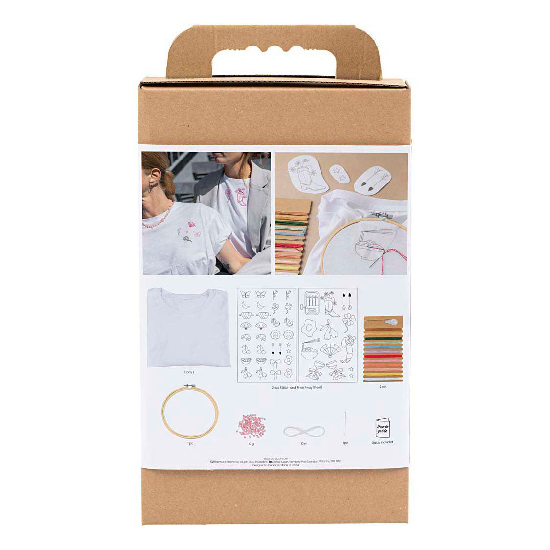 Creativ company https: www.cchobby.nl hobbyset-borduurwerk-t-shirt-wit-1-doos