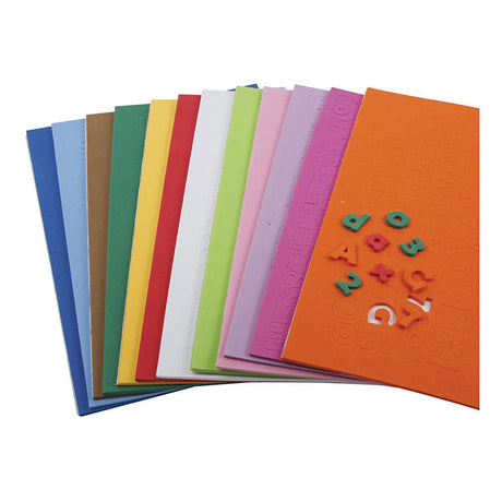 Creativ company eva foam cijfers letters gekleurd - 24 vellen