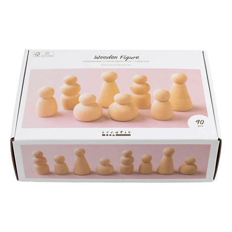 Creativ company houten vormen 5-8cm - 90dlg.
