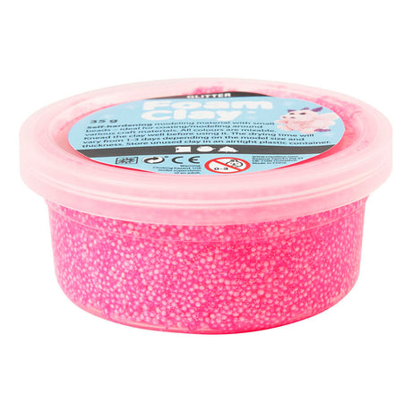 Creativ company foam clay glitter 35gr - roze