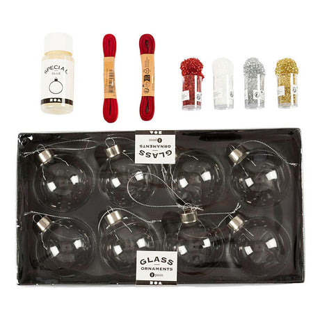 Creativ company hobbyset kerstballen glitter