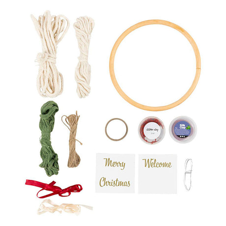 Creativ company hobbyset macrame kerstkrans