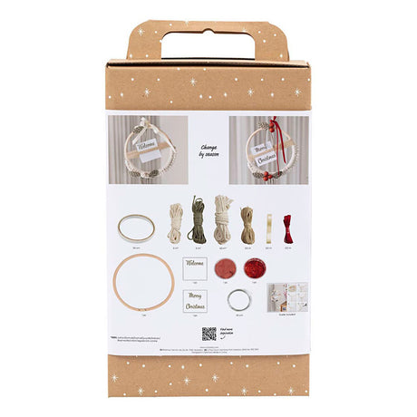 Creativ company hobbyset macrame kerstkrans